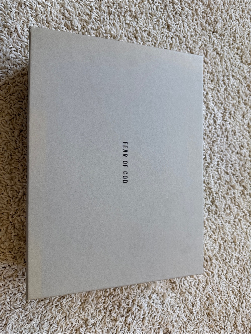 Fear of God Neutral Beige Box with Center Logo
